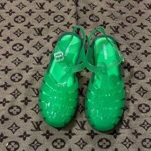 Mini Melissa Kids Vibrant Green Jelly Sandals size 4